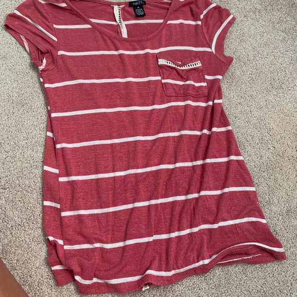 Red And White Striped Shirt From Rue 